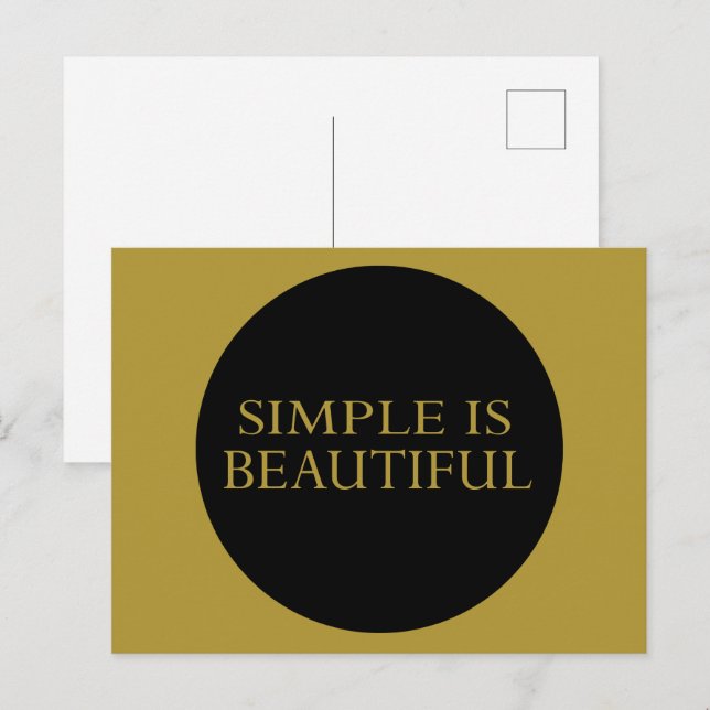 Cartes Pour Fêtes Annuelles simple est beau (Devant / Derrière)
