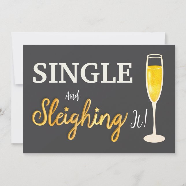 Cartes Pour Fêtes Annuelles Simple et léger ! Fille célibataire (Devant)