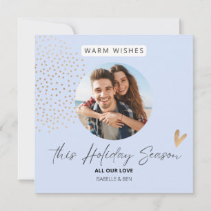 Cartes Pour Fêtes Annuelles Simple Festive Couple Photo Noël