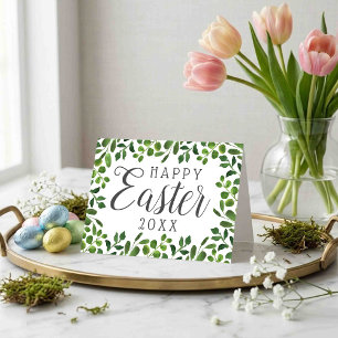 Cartes Pour Fêtes Annuelles Simple feuillage printanier Joyeuses Pâques