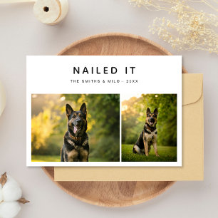 Cartes Pour Fêtes Annuelles Simple Funky Chien 2 Photo Nail Il Noël