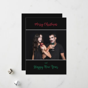 Cartes Pour Fêtes Annuelles Simple gothique Joyeux Noël Une photo