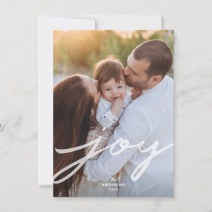 Cartes Pour Fêtes Annuelles Simple Joie manuscrite Script de Noël Photo