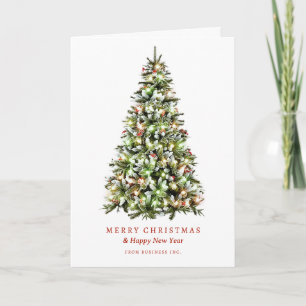 Cartes Pour Fêtes Annuelles Simple Joyeux Noël Arbre de vacances Entreprise