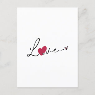 Cartes Pour Fêtes Annuelles Simple Love Valentine's Day Post Card