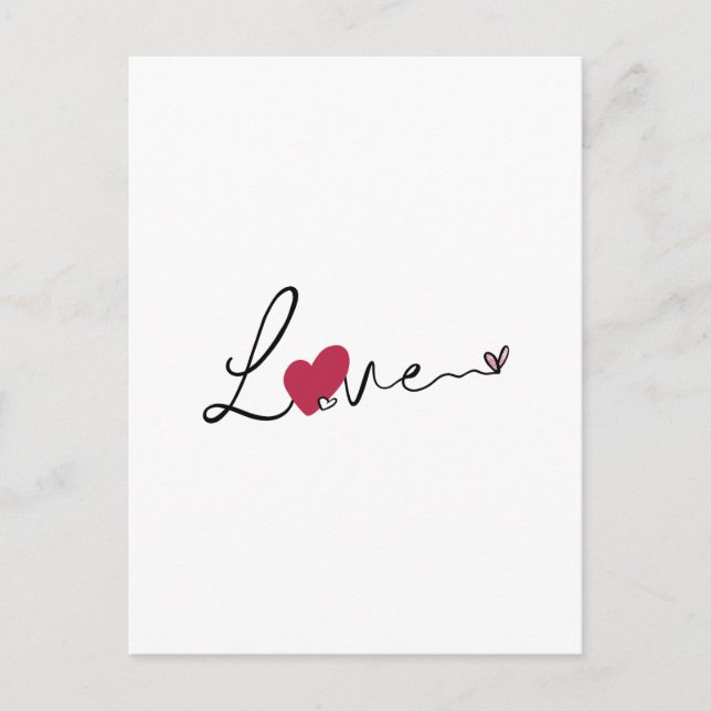 Cartes Pour Fêtes Annuelles Simple Love Valentine's Day Post Card (Devant)