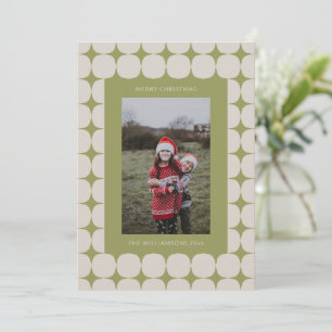 Cartes Pour Fêtes Annuelles Simple Mi-Siècle moderne Sage Vert Photo