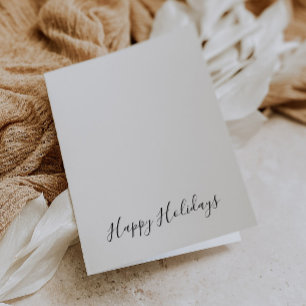 Cartes Pour Fêtes Annuelles Simple Minimaliste Noir Blanc Joyeuses Fêtes