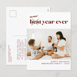 Cartes Pour Fêtes Annuelles Simple minimaliste Okayest année jamais photo