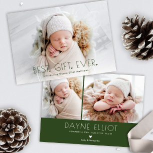 Cartes Pour Fêtes Annuelles Simple Moderne Meilleur Cadeau Naissance Annonce O