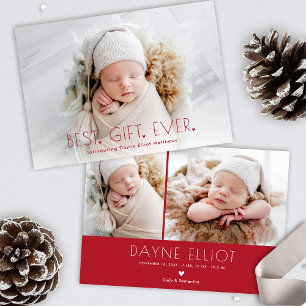 Cartes Pour Fêtes Annuelles Simple Moderne Meilleur Cadeau Naissance Annonce R
