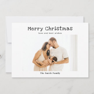 Cartes Pour Fêtes Annuelles Simple moderne Photo Famille Noël