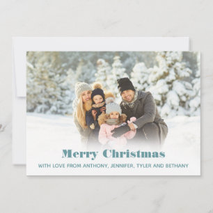 Cartes Pour Fêtes Annuelles Simple Photo Joyeux Message de Noël