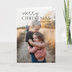 Cartes Pour Fêtes Annuelles Simple photo Noël moderne