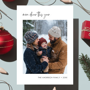 Cartes Pour Fêtes Annuelles Simple Plus de joie cette année Photo bébé de Noël