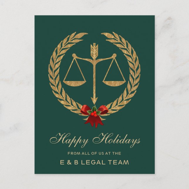 Cartes Pour Fêtes Annuelles Simple procureur Noël (Devant)
