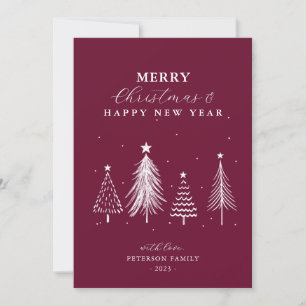 Cartes Pour Fêtes Annuelles Simple sapin de Noël Motif vertical
