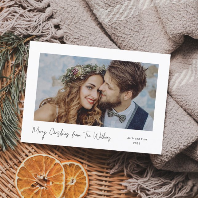 Cartes Pour Fêtes Annuelles Simple Script minimal Joyeux Noël (Créateur téléchargé)