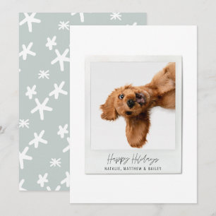 Cartes Pour Fêtes Annuelles Simple script vintage photo moderne Noël