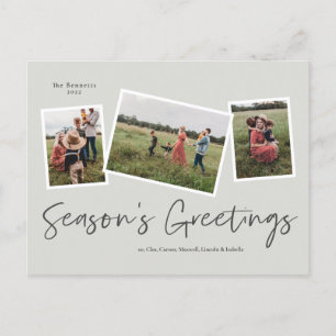 Cartes Pour Fêtes Annuelles Simple Script  Vœux de saison 3 Photo