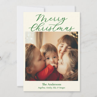 Cartes Pour Fêtes Annuelles Simple Single Photo Holida