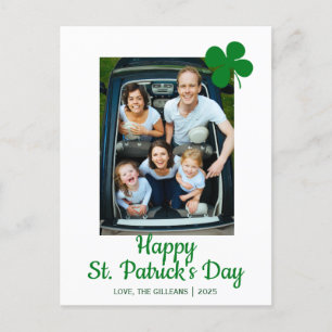 Cartes Pour Fêtes Annuelles Simple St. patrick jour photo de famille Shamrock