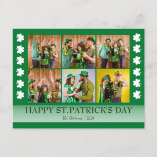 Cartes Pour Fêtes Annuelles Simple St. patrick jour photo de famille Shamrock