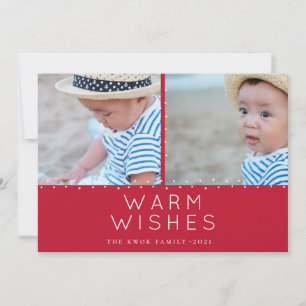 Cartes Pour Fêtes Annuelles Simple Tidings Polka Dot Frame Photo