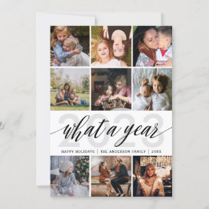 Cartes Pour Fêtes Annuelles Simple What A Year Photo Collage