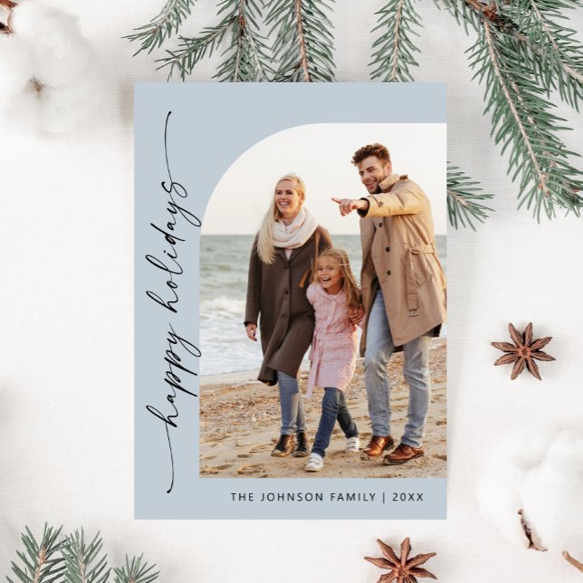 Cartes Pour Fêtes Annuelles Simplement élégant PHOTO Design Salutation de Noël (Créateur téléchargé)