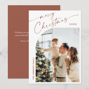 Cartes Pour Fêtes Annuelles Simplement élégant PHOTO Design Salutation de Noël