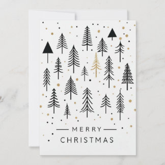 Cartes Pour Fêtes Annuelles Simples arbres de Noël Joyeux Noël