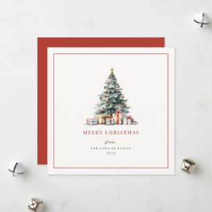 Cartes Pour Fêtes Annuelles Simplicité de l'arbre de Noël