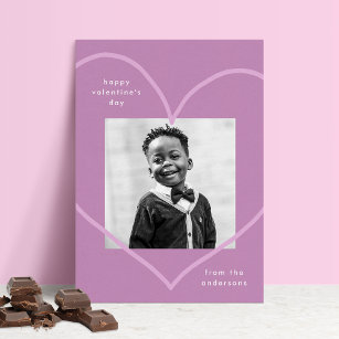 Cartes Pour Fêtes Annuelles Simply Love Purple Heart Photo Saint-Valentin
