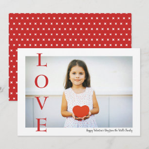 Cartes Pour Fêtes Annuelles Simply Love Valentine's Day Photo Flat Card