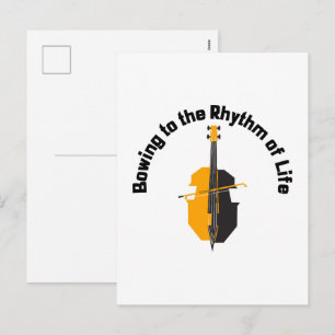 Cartes Pour Fêtes Annuelles S'incliner au rythme de la vie Violoncelle
