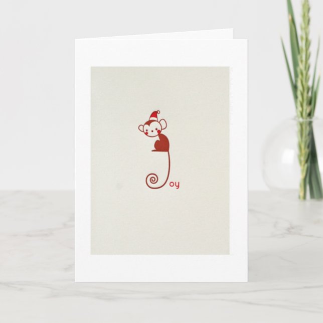 Cartes Pour Fêtes Annuelles singe (Devant)