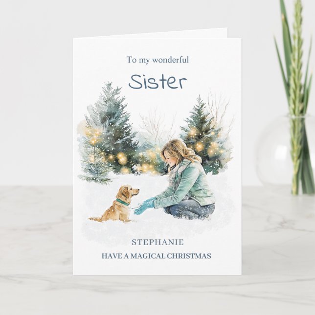 Cartes Pour Fêtes Annuelles Sister Christmas Tree (Devant)