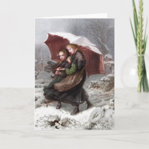 Cartes Pour Fêtes Annuelles Sister's in Winter