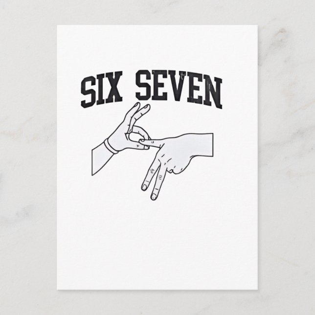 Cartes Pour Fêtes Annuelles Six Sept Mèmes Viral 67 Mason Sign Language (Devant)