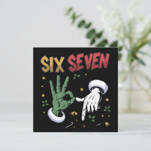 Cartes Pour Fêtes Annuelles Six Seven Meme Drôle Moyen Type Noël Viral 6 7 