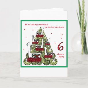 Cartes Pour Fêtes Annuelles Sixième jour de Noël