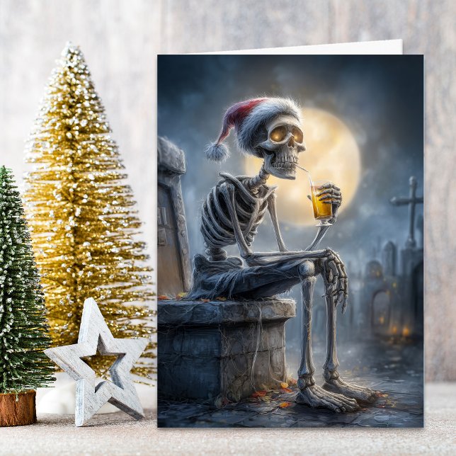 Cartes Pour Fêtes Annuelles Skeleton Santa (Créateur téléchargé)