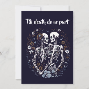 Cartes Pour Fêtes Annuelles Skelton Les amoureux jusqu'à la mort nous séparent
