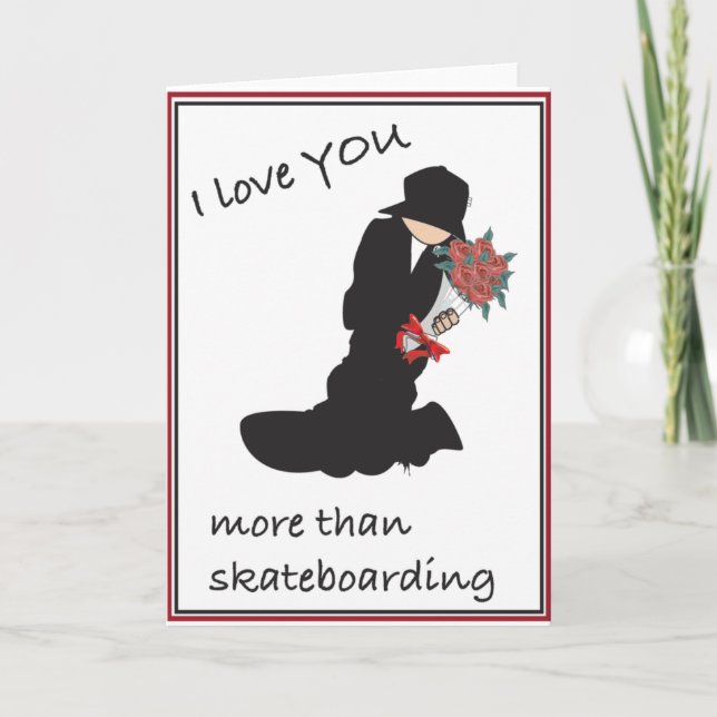 Cartes Pour Fêtes Annuelles Ski Valentine (Devant)