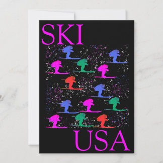 CARTES POUR FÊTES ANNUELLES SKIEUR D'HIVER