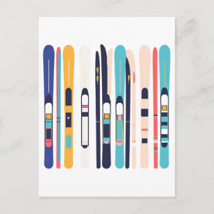 Cartes Pour Fêtes Annuelles Skis