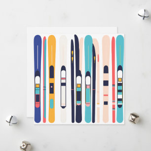 Cartes Pour Fêtes Annuelles Skis