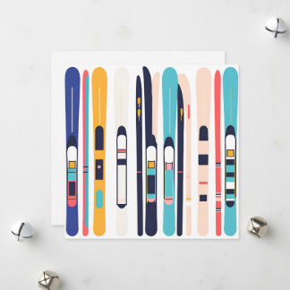 Cartes Pour Fêtes Annuelles Skis