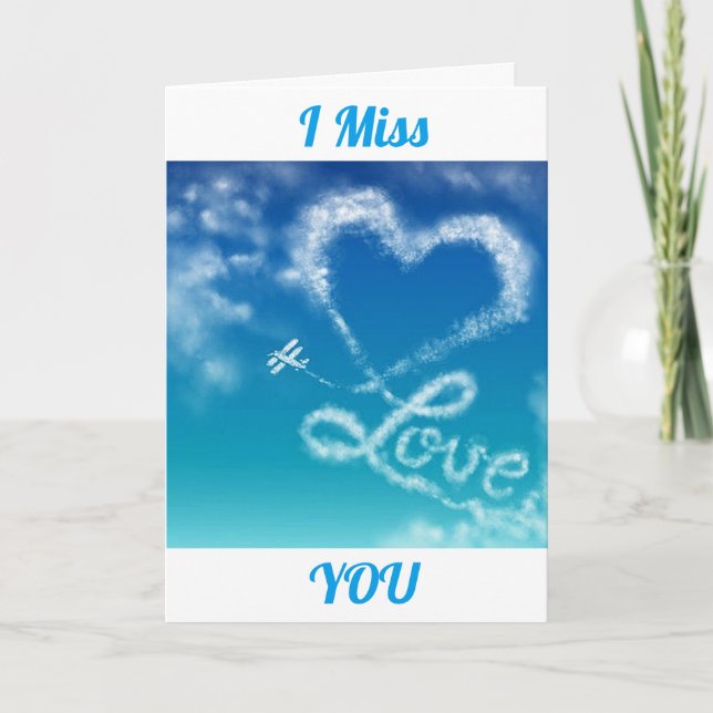 CARTES POUR FÊTES ANNUELLES SKY ÉCRIRE POUR MON AMOUR (VOUS MANQUE) (Devant)
